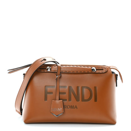 Fendi Vitello King Logo Embossed Medium By The Way Boston Bag Cuoio 1 of 10