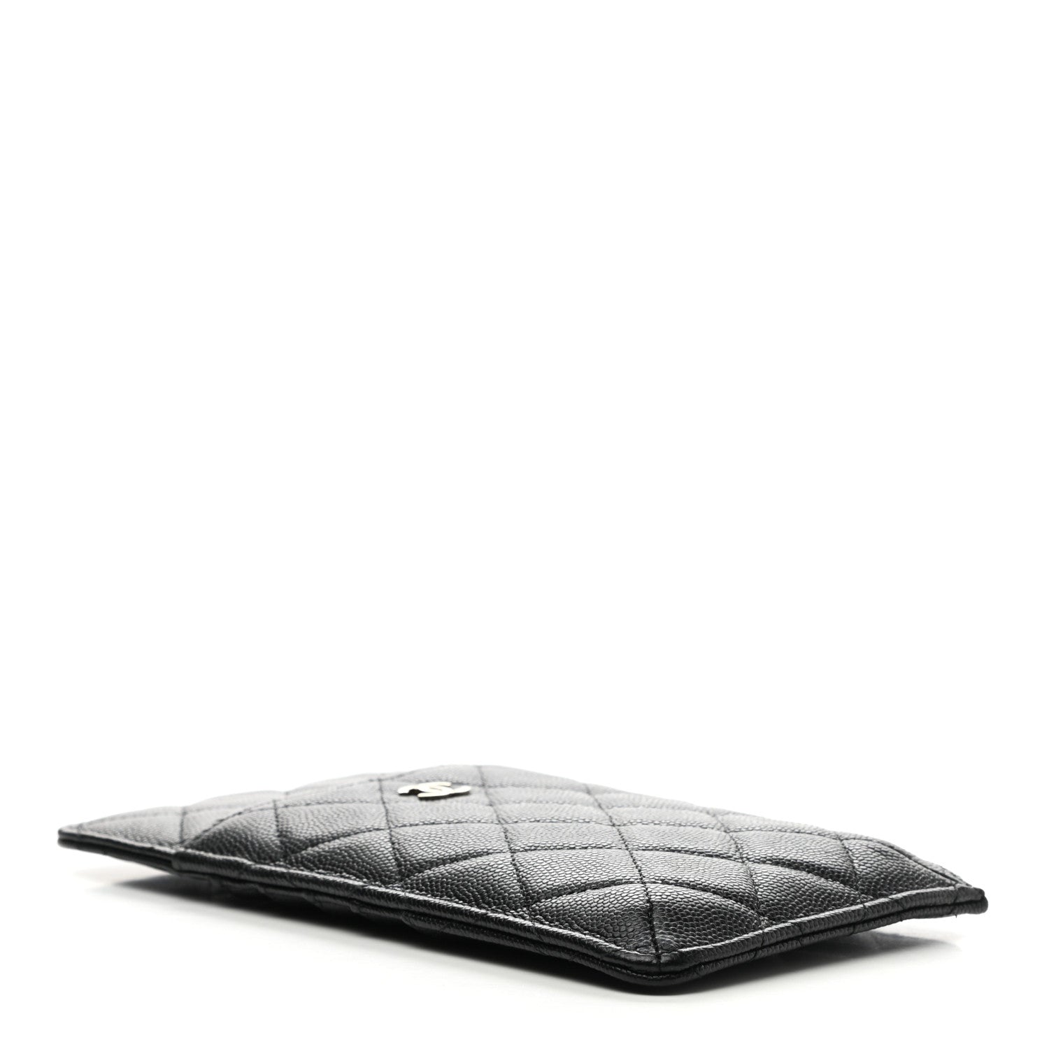 Chanel Caviar Quilted Classic Flat Wallet Pouch Black 4 of 7