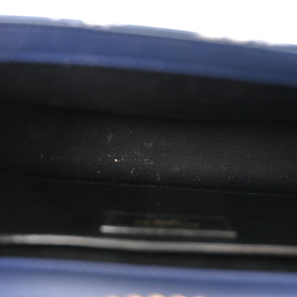 Saint Laurent Canvas Small Monogram Hibiscus Print Kate Satchel Blue 5 of 10
