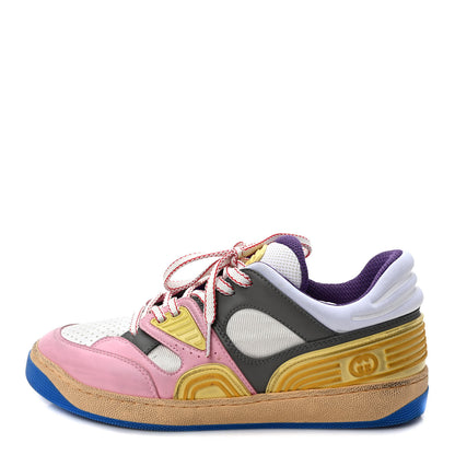 Gucci Demetra Womens Basket Low Top Sneakers 37 Sugar Pink Great White Dusty Grey 1 of 10