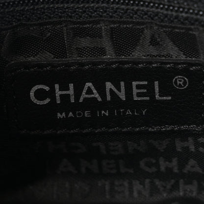 Chanel Lambskin Camellia No. 5 Chain Pouch Black 5 of 9