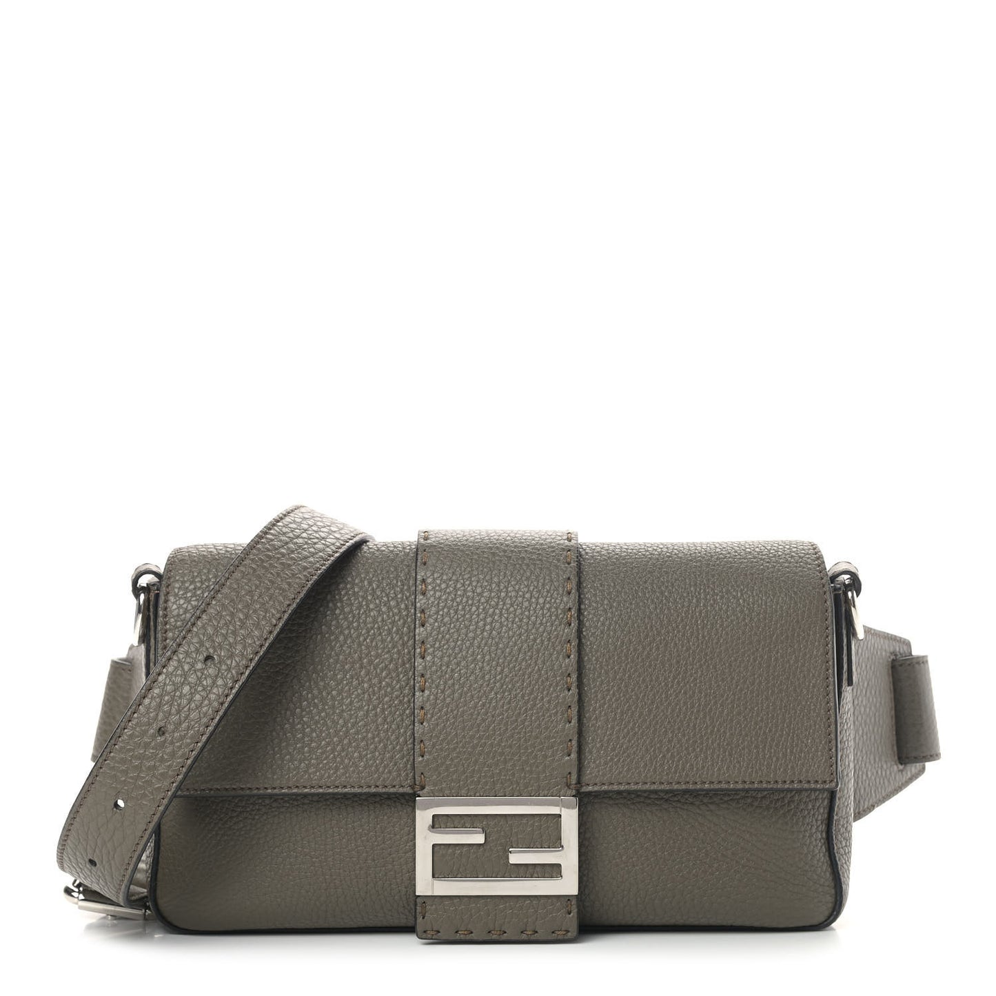 Cuoio Romano Selleria Belt Baguette Bag Taupe