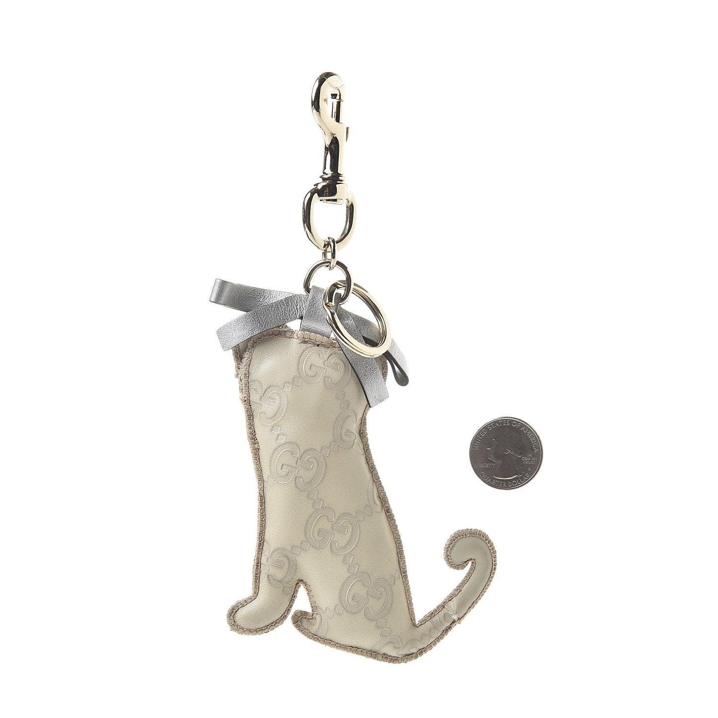 Guccissima Oliver Pug Key Charm Off White
