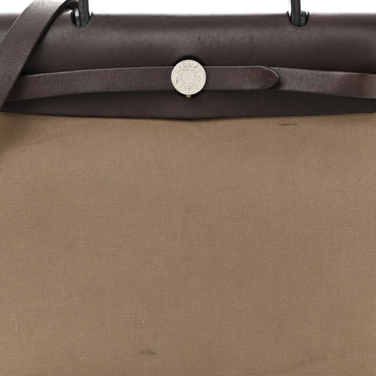Hermes Vache Hunter Toile Herbag Zip 31 PM Etoupe Ebene 9 of 15