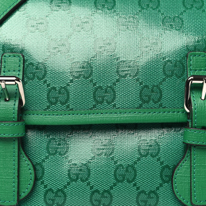 Gucci Monogram GG Childrens Messenger Bag Green 8 of 10