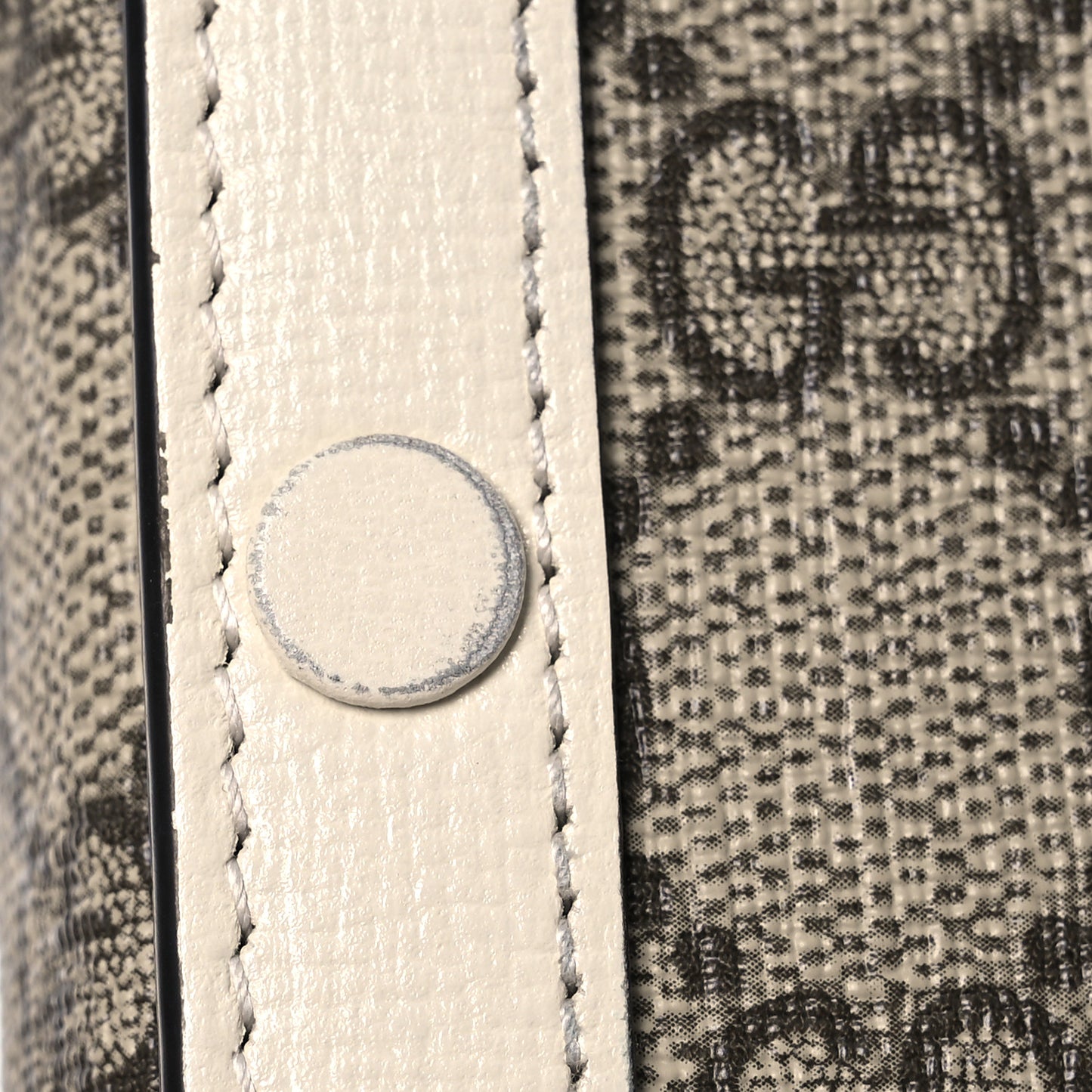 GG Supreme Monogram Azalea Calfskin Mini Horsebit 1955 Crossbody Bag Beige Ebony Mystic White