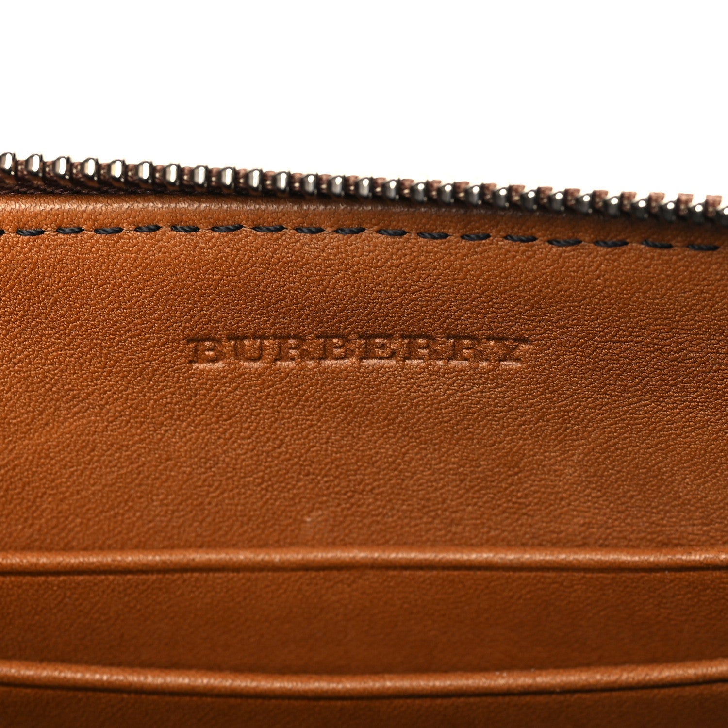 Burberry Mega Check Peyton Crossbody Clutch Bag Saddle Brown 6 of 10