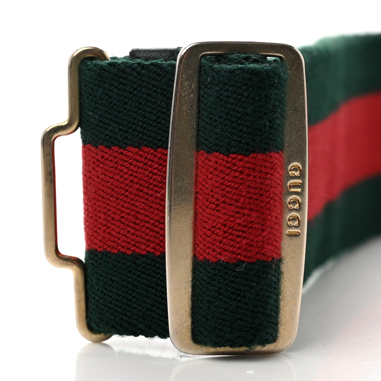 Gucci Canvas Torchon Double G Web Belt 75 30 Verde 4 of 4