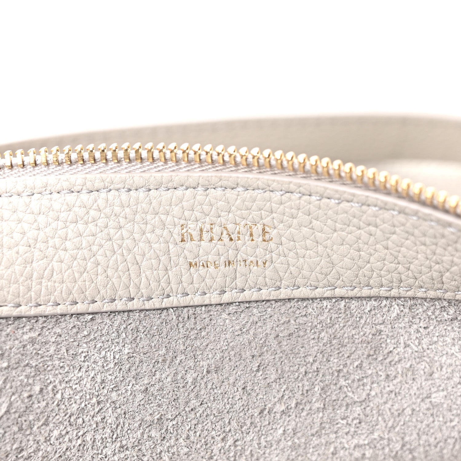 Khaite Pebbled Calfskin Augustina Small Crossbody Light Grey 6 of 10