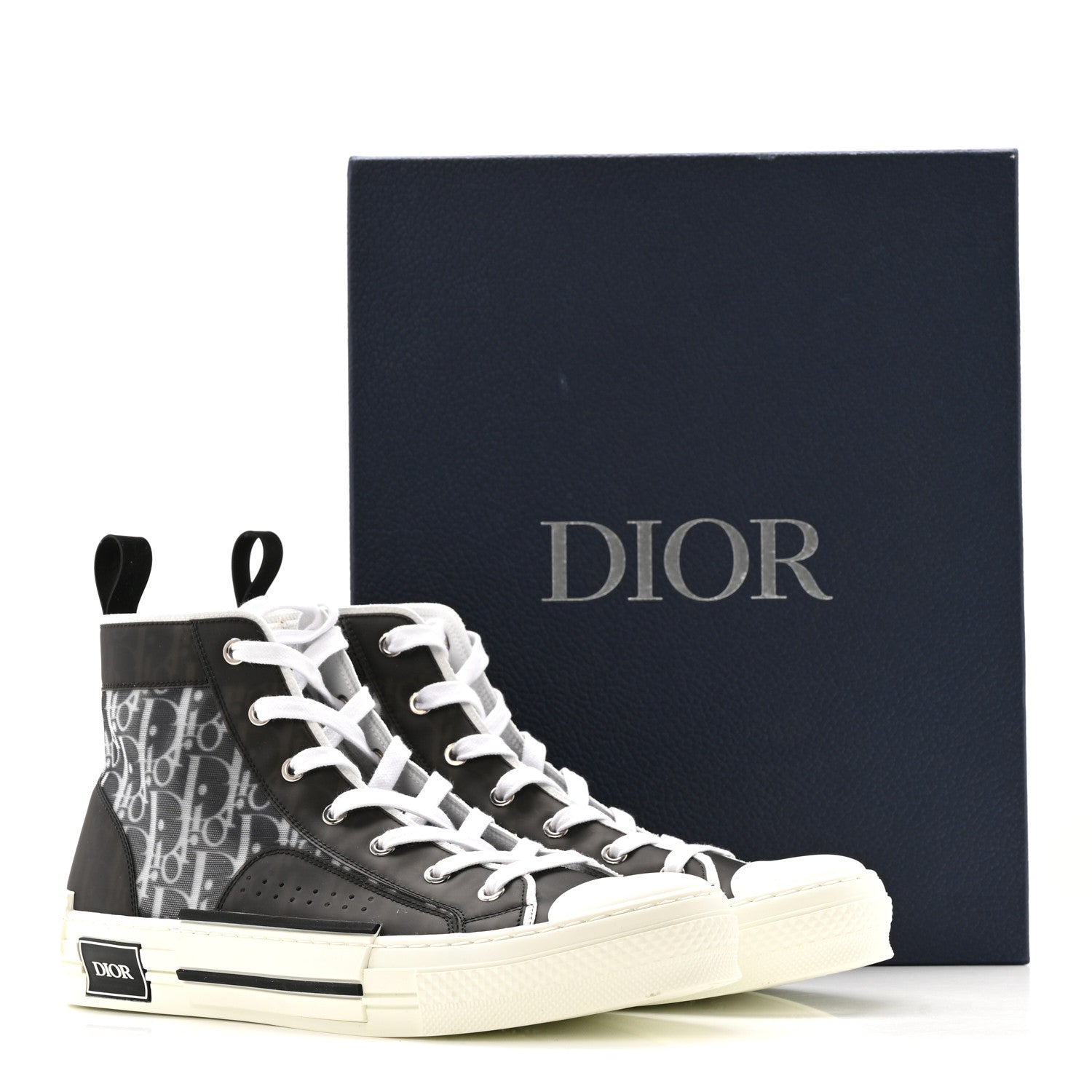 Christian Dior Technical Canvas Oblique Mens B23 High Top 43 Black
