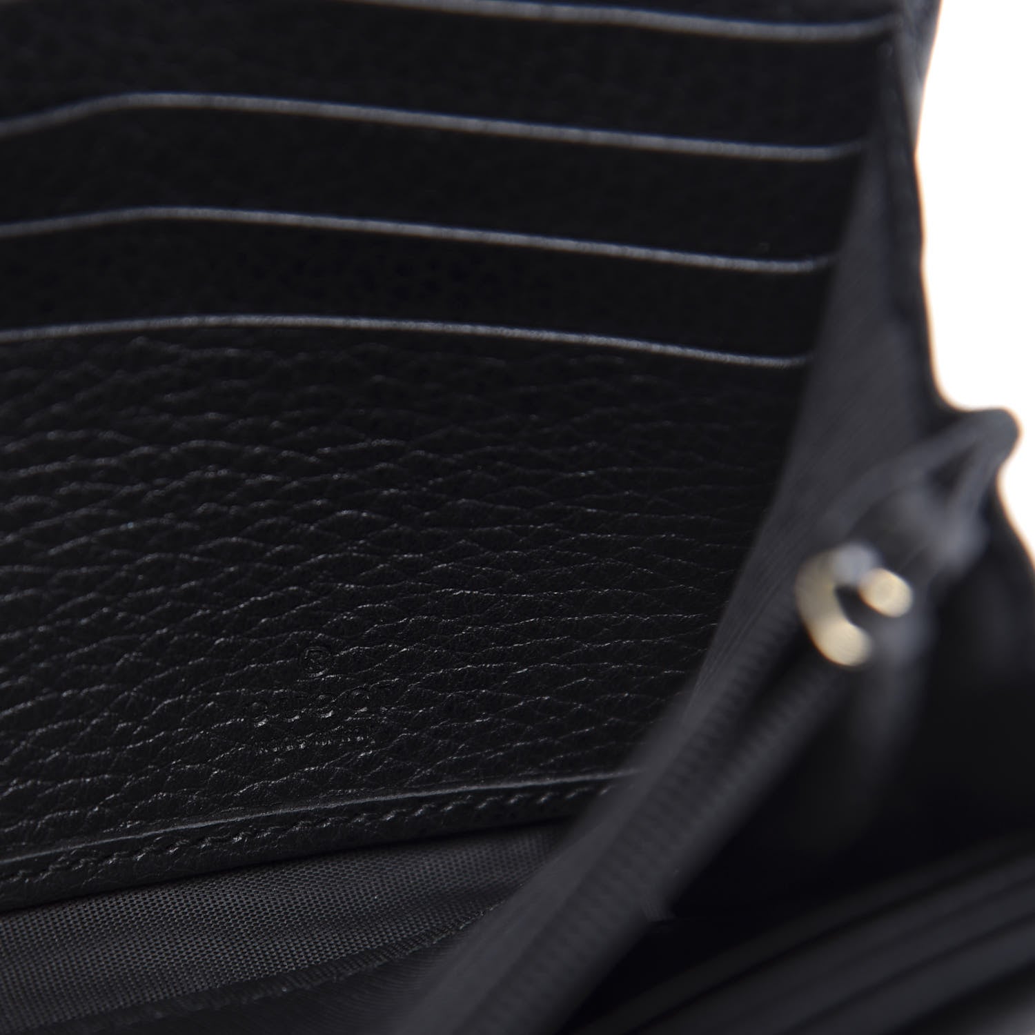 Gucci Dollar Calfskin Swing Continental Wallet Black 6 of 9