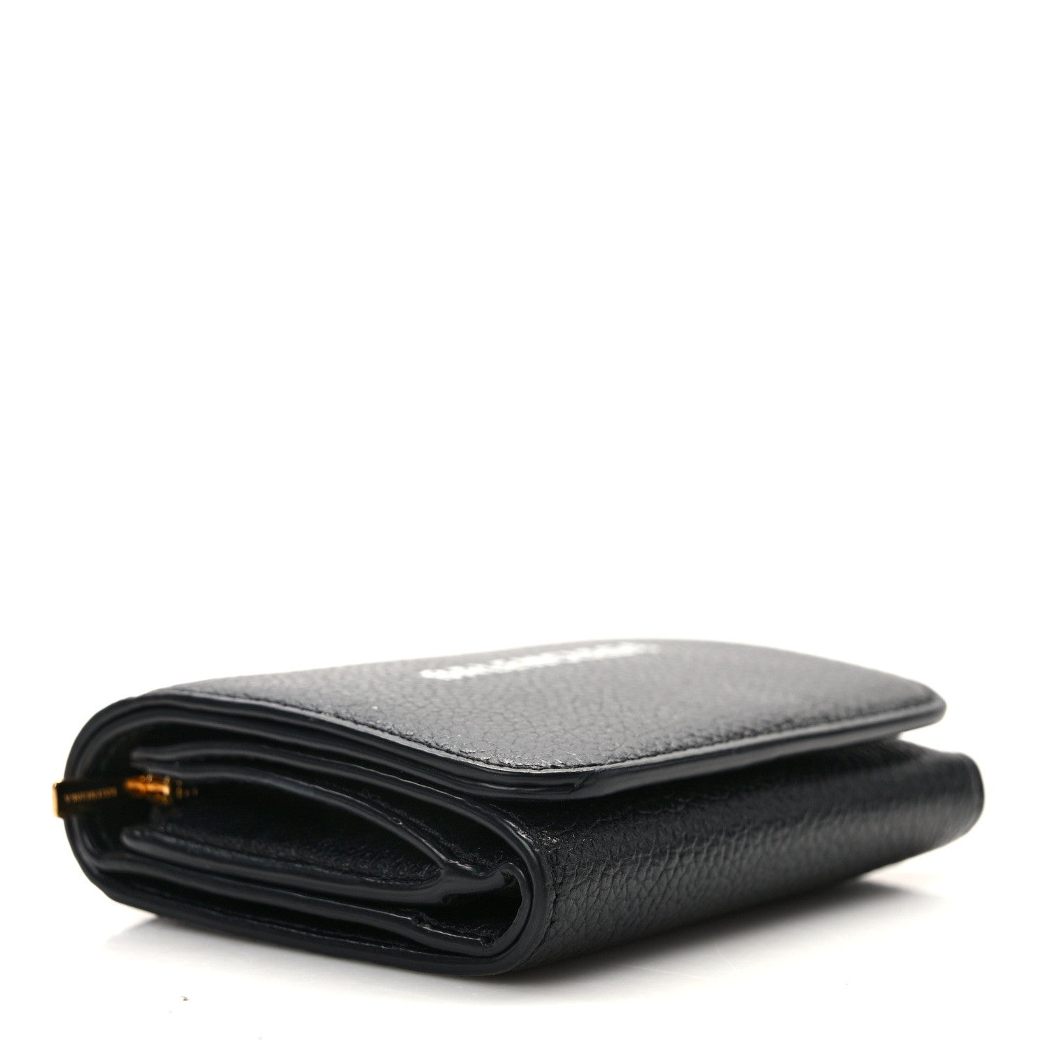 Balenciaga Calfskin Logo Mini Cash Wallet Black 3 of 8