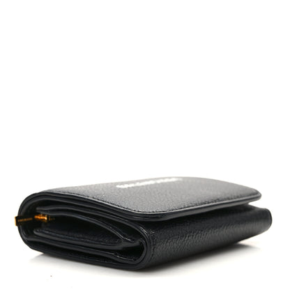 Balenciaga Calfskin Logo Mini Cash Wallet Black 3 of 8