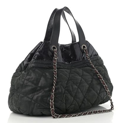 Chanel Iridescent Calfskin Quilted Large In The Mix Tote Black 3 of 11