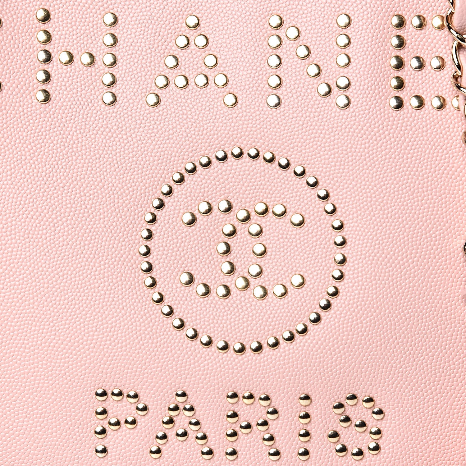 Chanel Caviar Small Studded Deauville Tote Light Pink 9 of 10