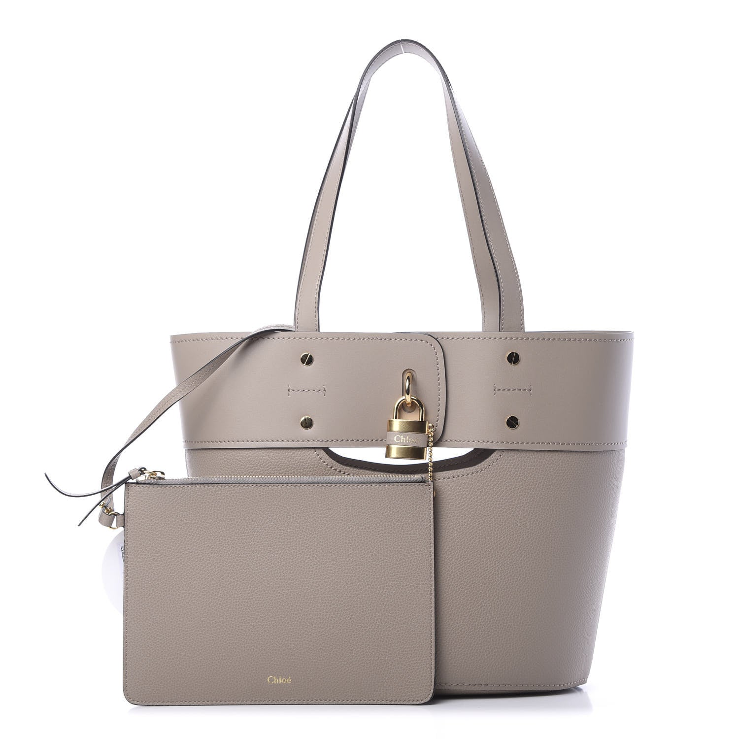 Chloe Smooth Grained Calfskin Small Aby Tote Motty Grey 1 of 10