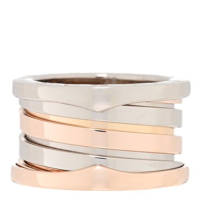 Bulgari 18K Rose White Gold Labyrinth B.Zero1 Four-Band Ring 48 4.5 1 of 5