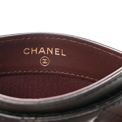 Chanel Aged Calfskin Quilted Lucky Charms Reissue Card Holder Black 6 of 8