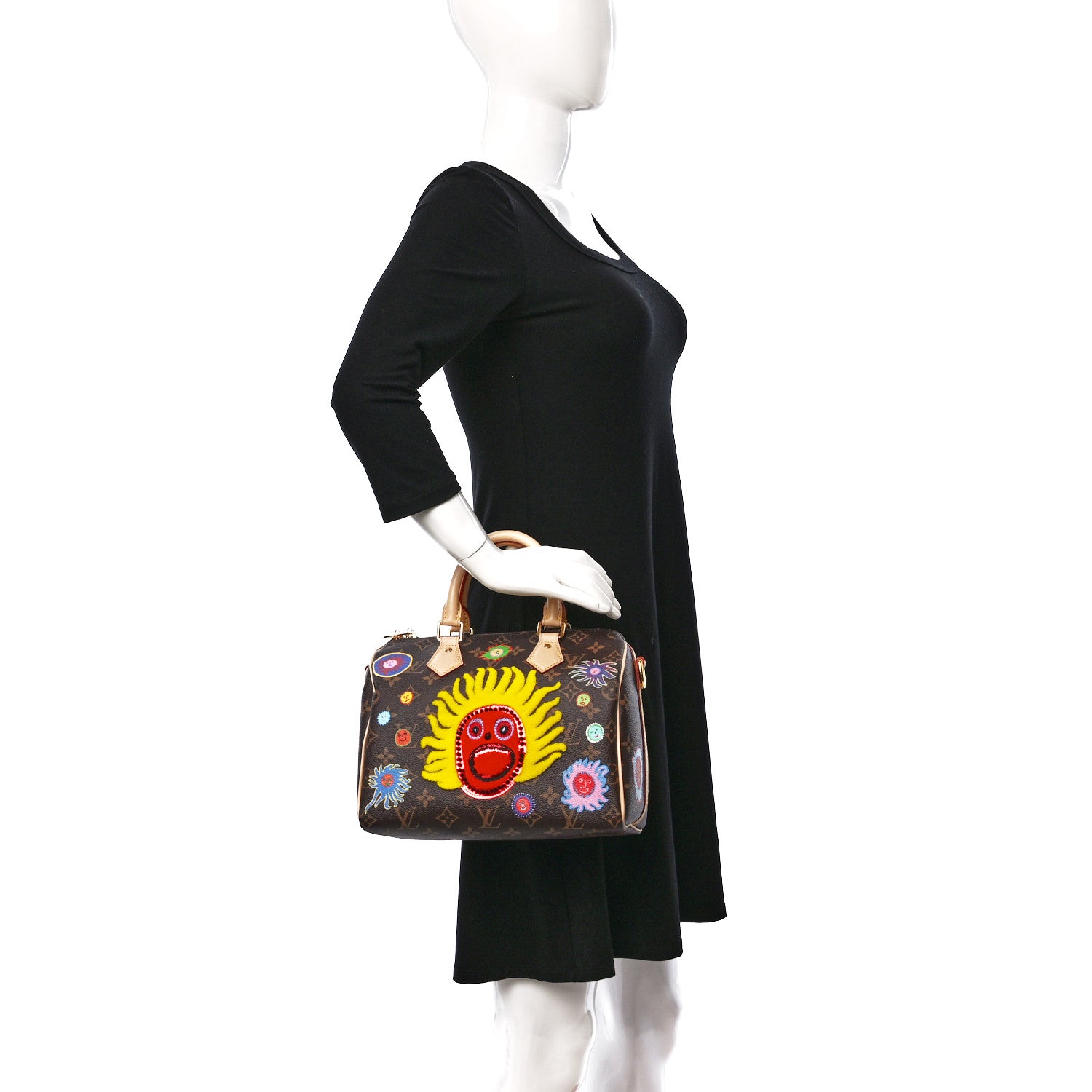 Louis Vuitton LV X YK Monogram Embroidered My Eternal Soul Speedy Bandouliere 25 Multicolor 3 of 11