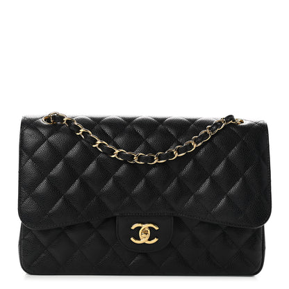 Chanel Caviar Quilted Jumbo Double Flap Black 1 of 9