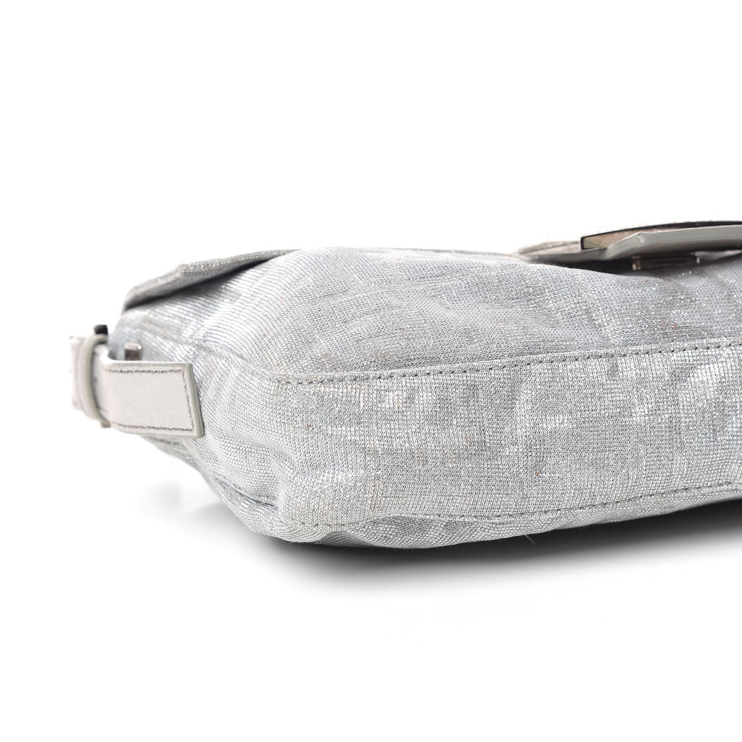 Metallic Lurex Zucca Baguette Silver