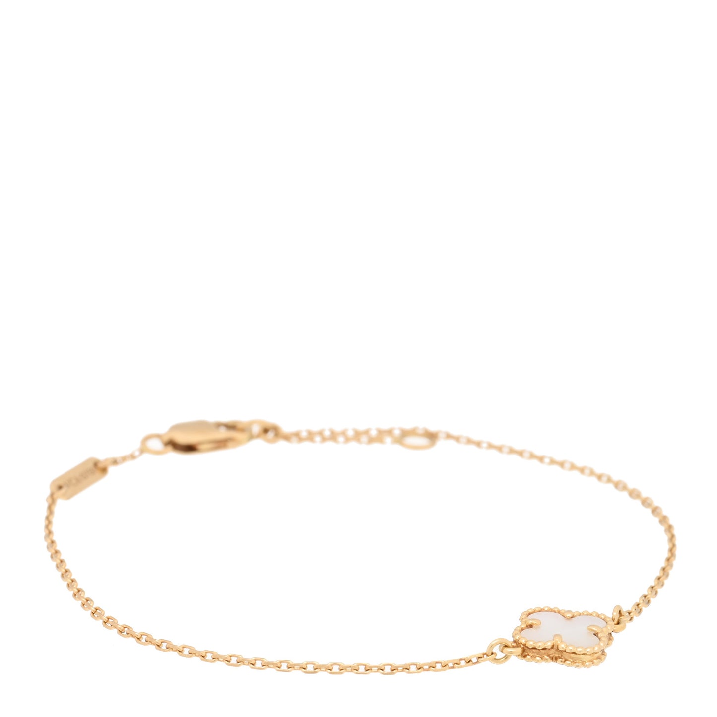 18K Yellow Gold Mother of Pearl Sweet Alhambra Bracelet