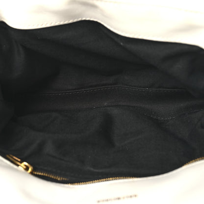 Balenciaga Nappa Calfskin Quilted Touch B Puffy Clutch White 5 of 8