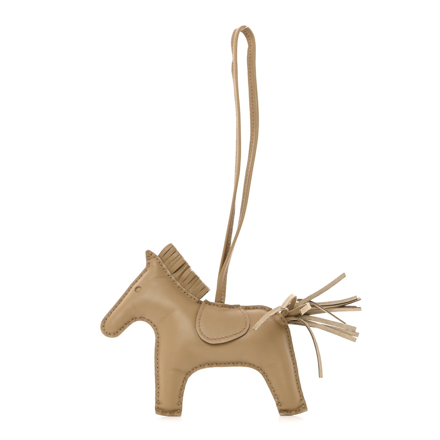 Hermes Milo Lambskin Grigri Rodeo Horse Bag Charm MM Marfa 1 of 5