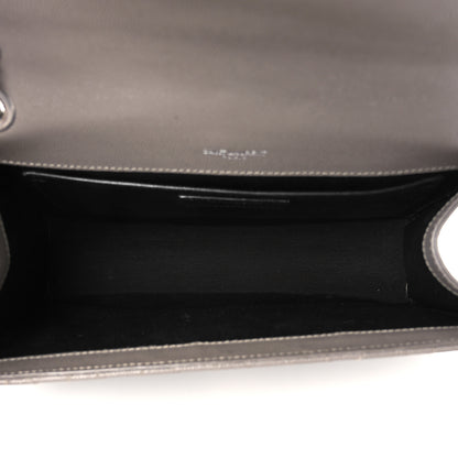 Saint Laurent Grain De Poudre Textured Mixed Matelasse Medium Triquilt Monogram Satchel Fog 5 of 11
