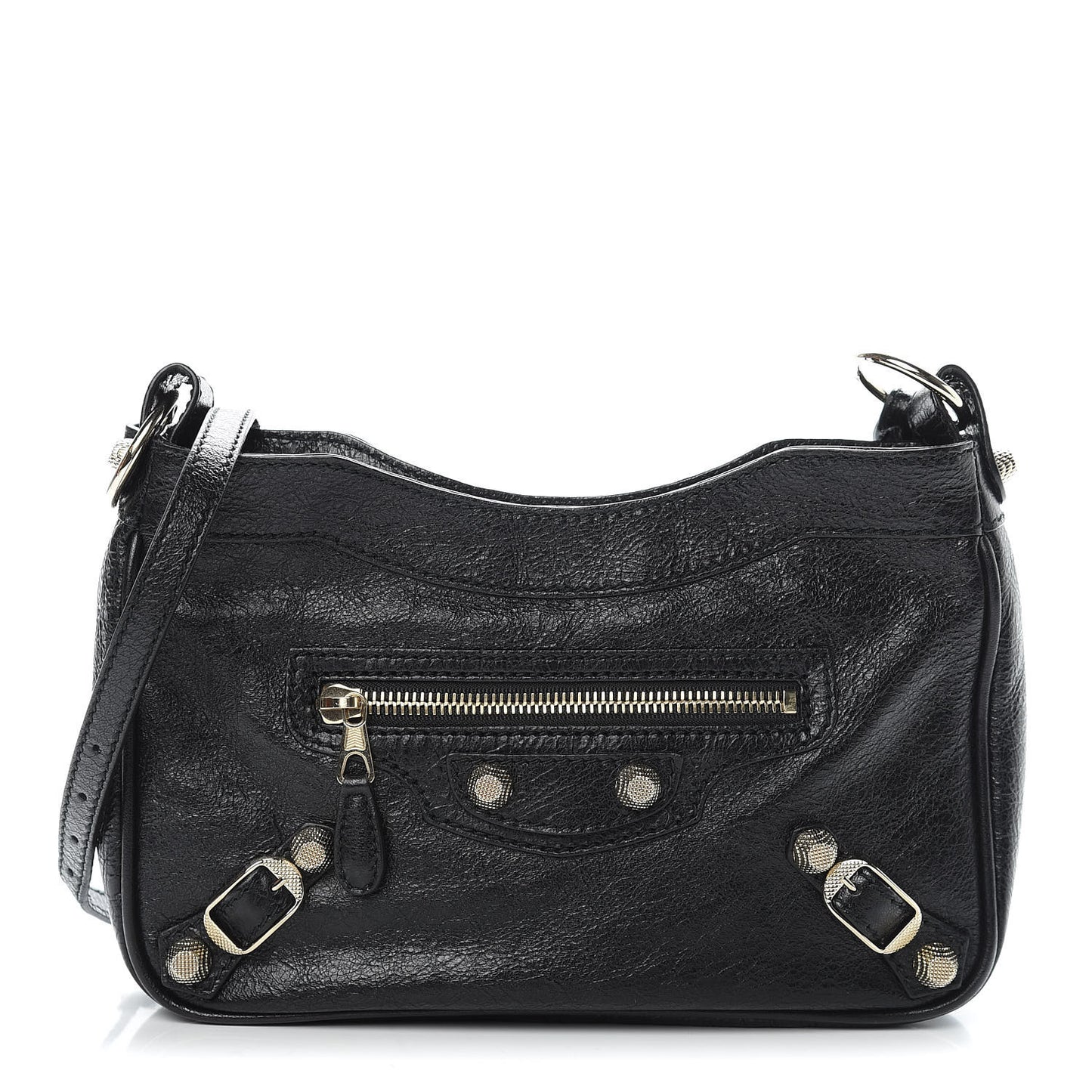 Agneau Giant 12 Gold Hardware Hip Black