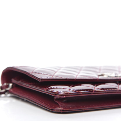 Chanel Patent Quilted Brilliant Wallet On Chain WOC Red 6 of 12