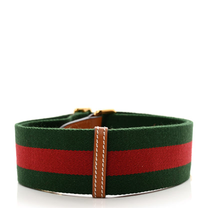 Gucci Canvas Web Shoulder Strap Green Red 2 of 6