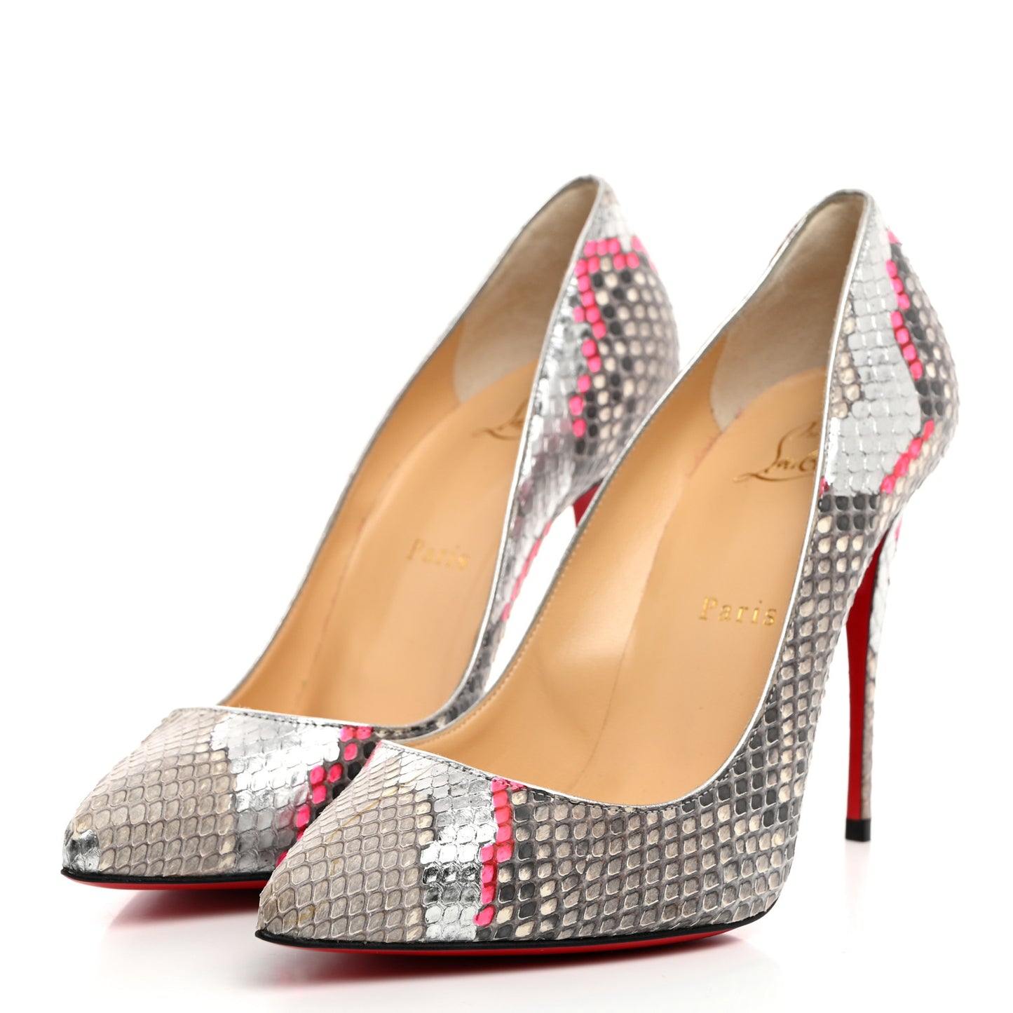 Snakeskin Nappa Space Pigalle Follies 100 Pumps 37.5 Roccia Magnifique