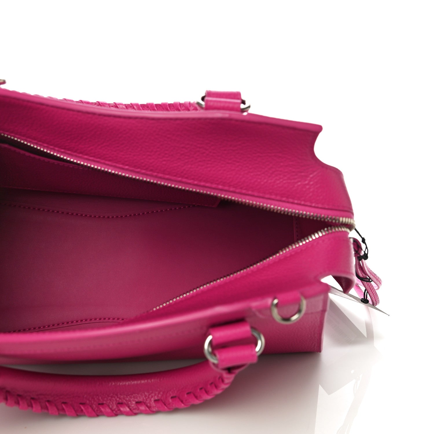 Balenciaga Grained Calfskin Neo Classic Silver Hardware S City Fuchsia 5 of 9