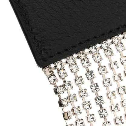 Miu Miu Goatskin Madras Crystal Card Holder Fringe Crossbody Black 11 of 11