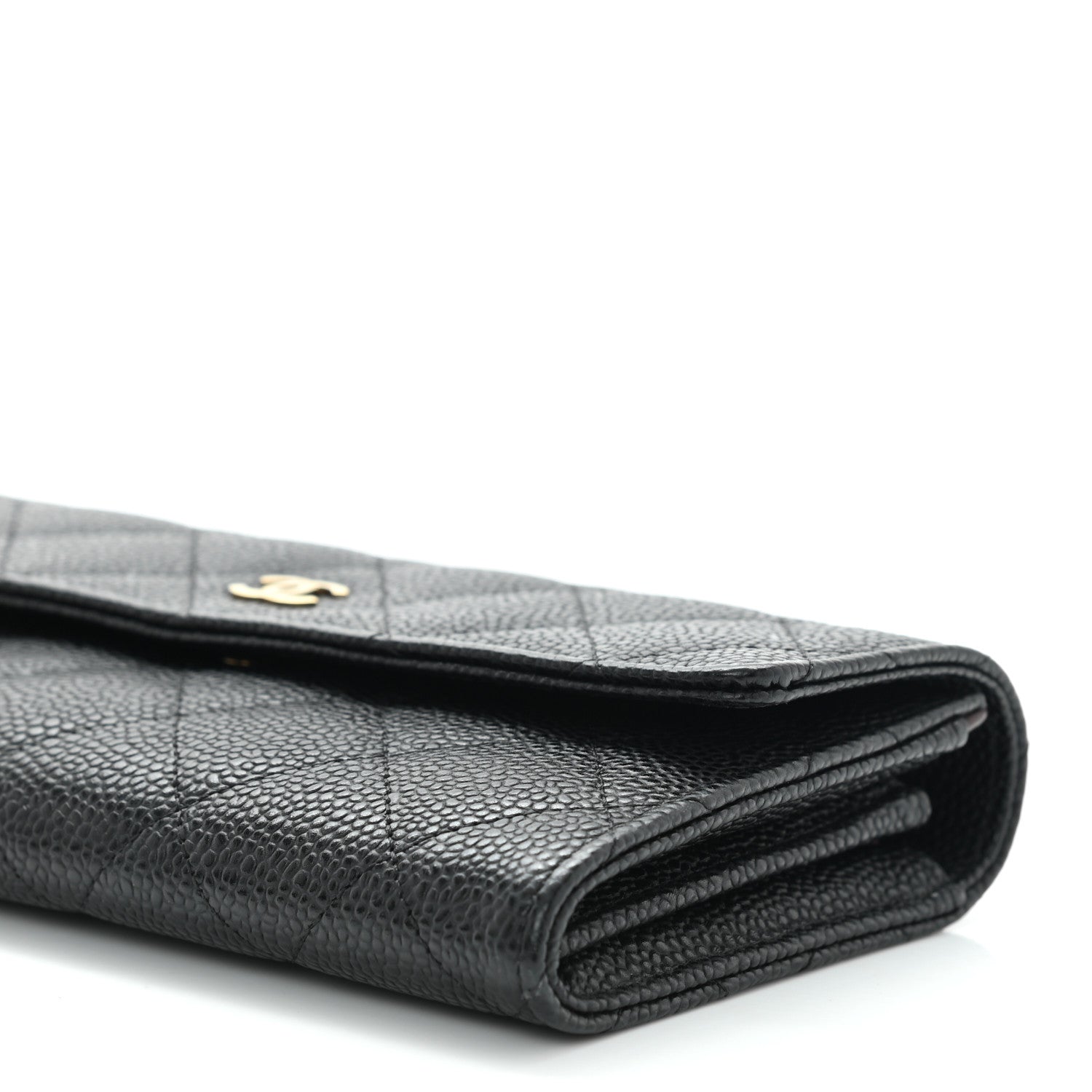 Chanel Caviar Quilted Large Gusset Flap Wallet Black 11 of 12