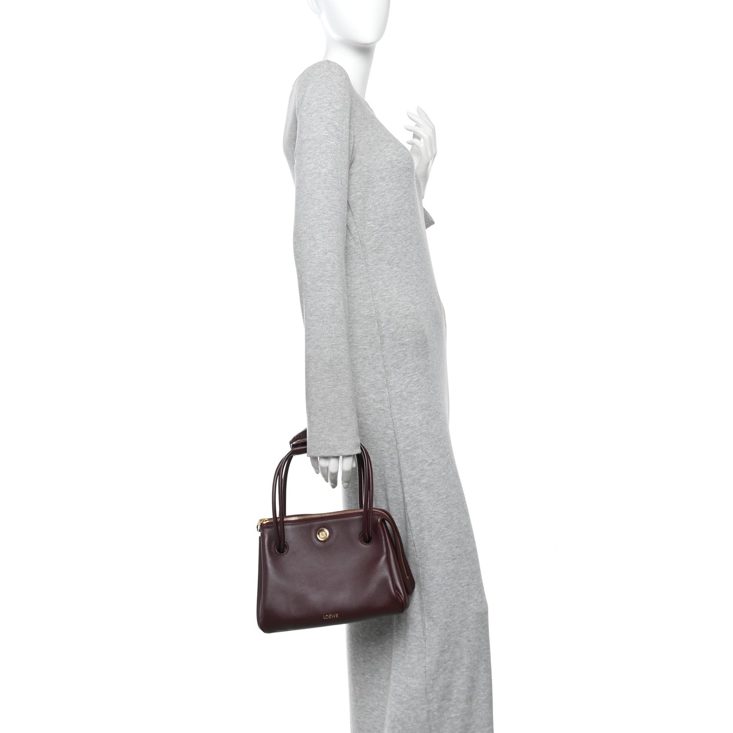 Loewe Supple Calfskin Small Madrid Bag Dark Burgundy 2 of 9
