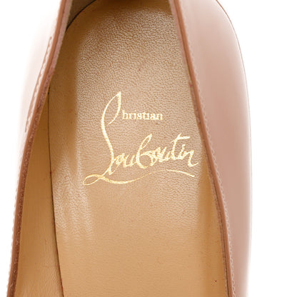 Christian Louboutin Patent New Very Prive Spikes 120 Pumps 37 Nude 8 of 9