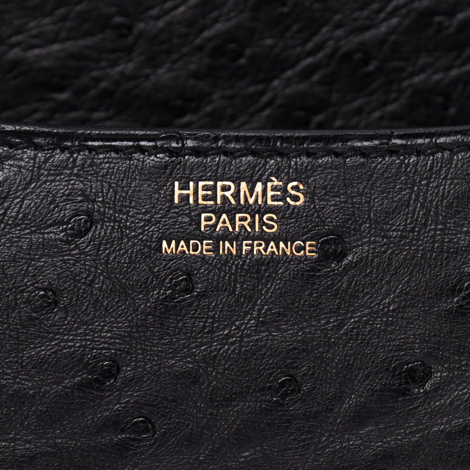 Hermes Ostrich Constance 24 Black 8 of 9