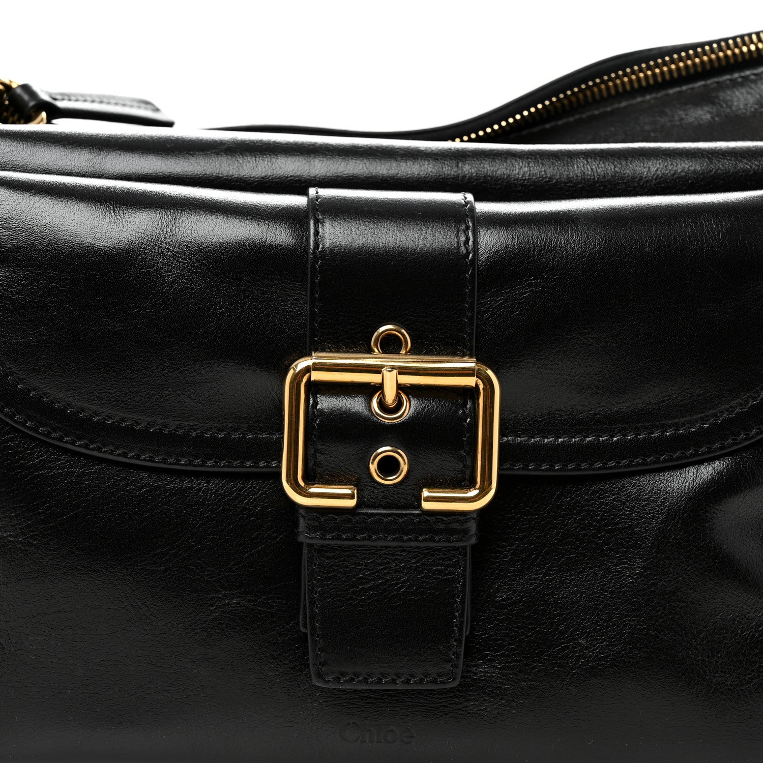 Chloe Shiny Calfskin Medium Double Carry Camera Bag Black 8 of 10