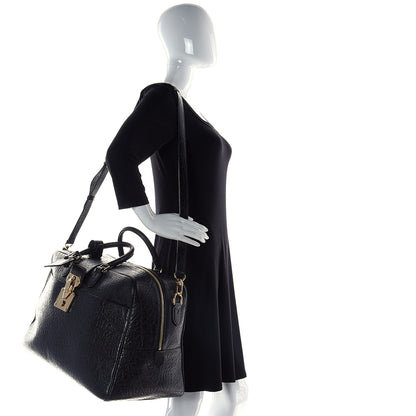 Louis Vuitton Cuir Indra Duffle Bag Black 2 of 15