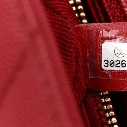 Chanel Caviar Lizard Embossed Chevron Quilted Small Coco Handle Flap Red 7 of 11