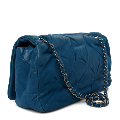 Chanel Iridescent Calfskin Glint Flap Blue 3 of 10