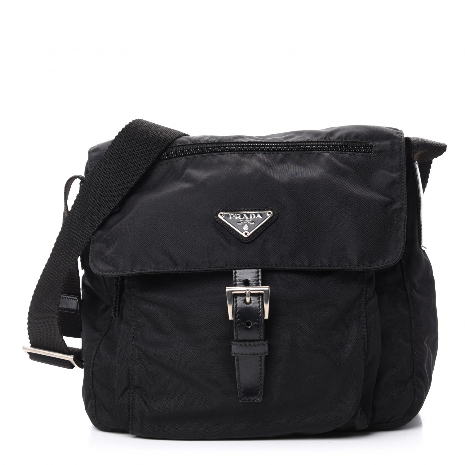Prada Nylon Vela Messenger Black 1 of 10