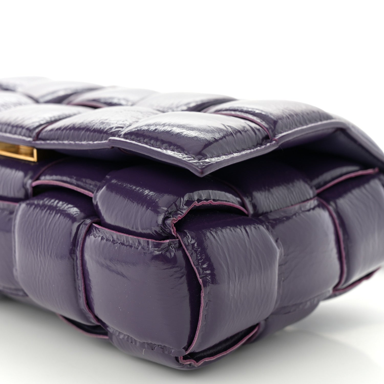 Bottega Veneta Textured Deerskin Maxi Intrecciato Padded Cassette Crossbody Bag Raisin 10 of 12