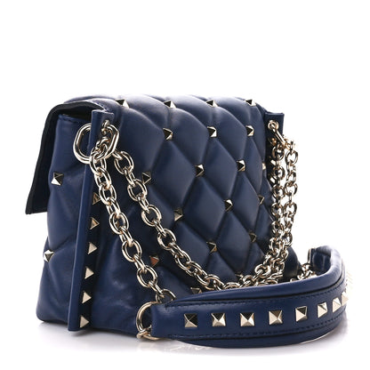 Valentino Garavani Nappa Small Candystud Crossbody Navy 3 of 11