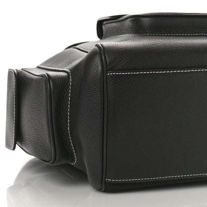 Christian Dior Grained Calfskin Saddle Drawstring Backpack Black 7 of 8