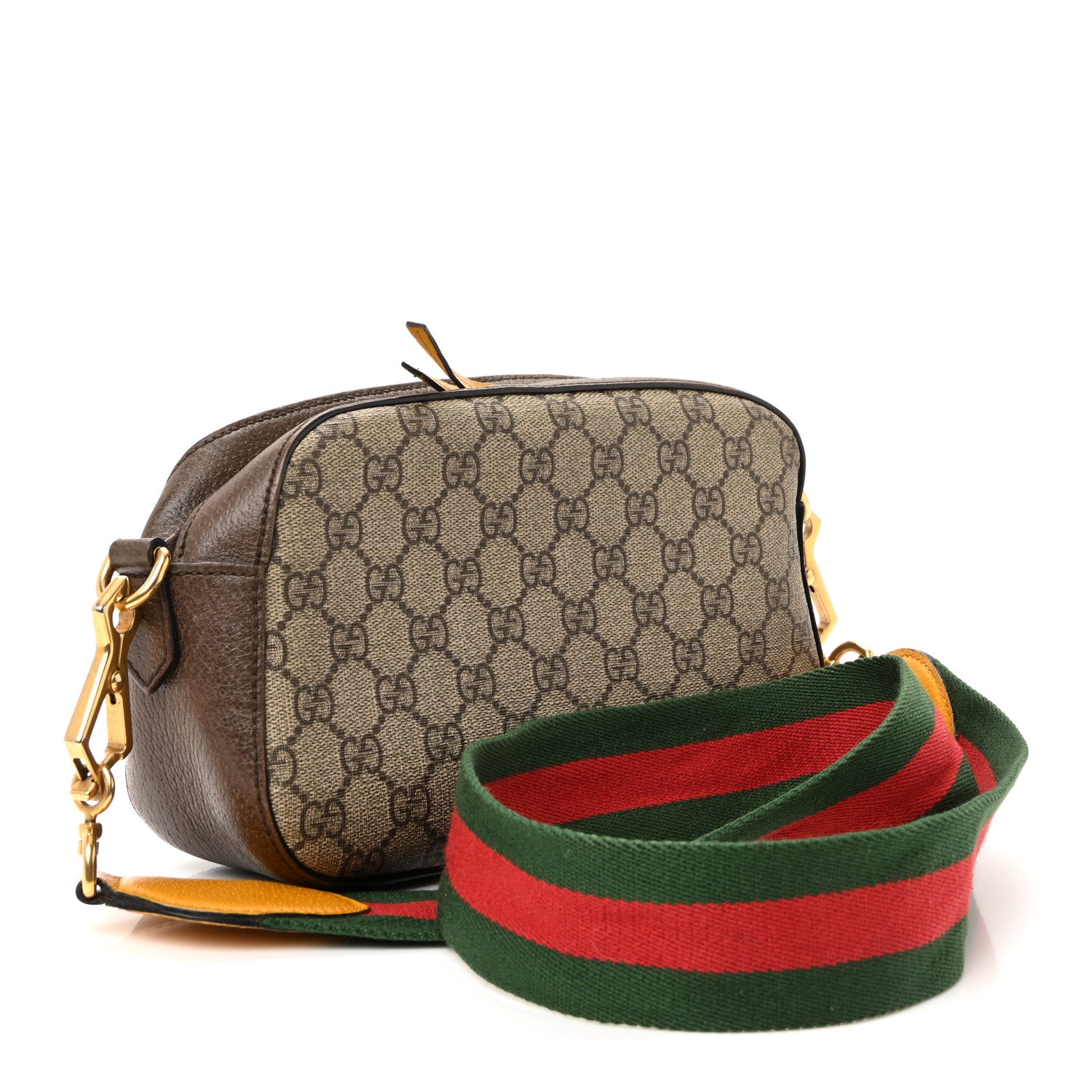 Gucci GG Supreme Monogram Web Neo Vintage Shoulder Bag Beige New Acero Crop 3 of 10