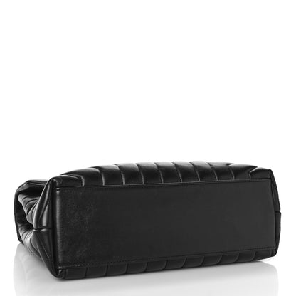 Saint Laurent Calfskin Y Quilted Monogram Medium Loulou Chain Satchel Black 4 of 10