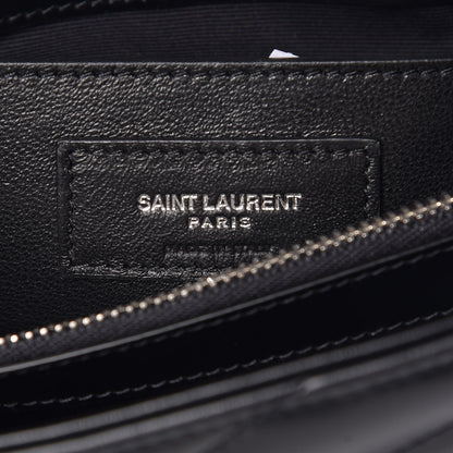 Saint Laurent Calfskin Y Quilted Monogram Small Loulou Chain Satchel Black 9 of 9